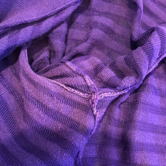 Cache purple striped tie sleeve open front cardigan size Medium - Picture 10 of 16
